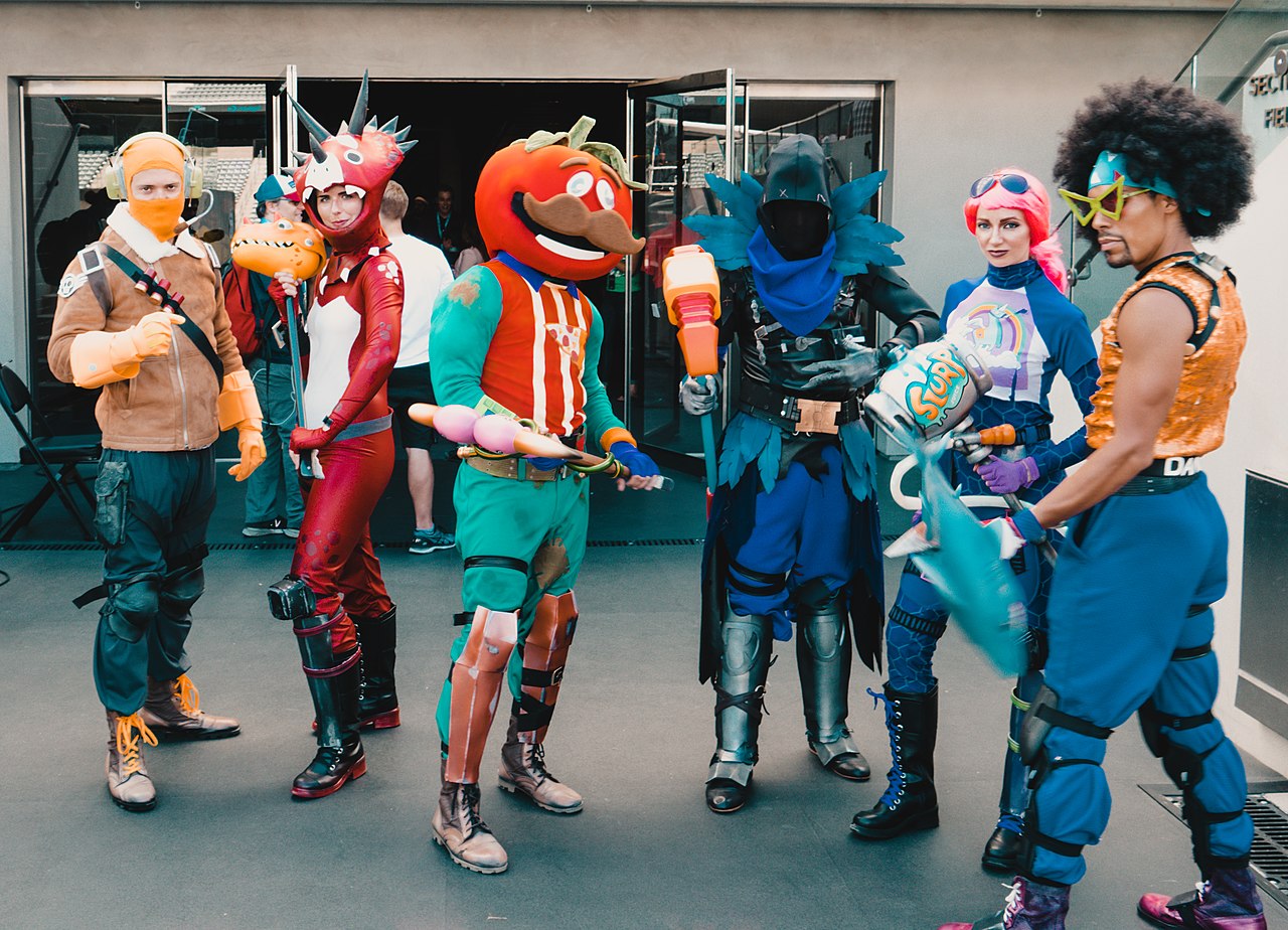 group of Fortnite cosplayers